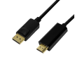 Kabel DisplayPort 1.2 do HDMI 1.4 2m czarny do wideo 4K Kabel DisplayPort 1.2 do HDMI 1.4 2m czarny do wideo 4K