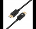 Kabel DisplayPort 3 m M HDMI M czarny elastyczny o doskonałym przesyle Kabel DisplayPort 3 m M HDMI M czarny elastyczny o doskonałym przesyle