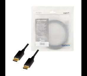 Kabel DisplayPort 4K/60 Hz LogiLink 3m aluminiowy do wideo
