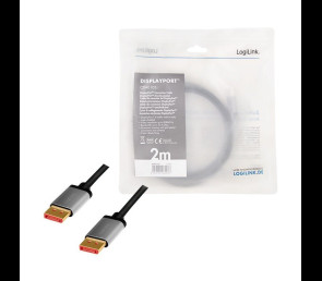 Kabel DisplayPort 8K 60Hz LogiLink aluminium 2m wideo