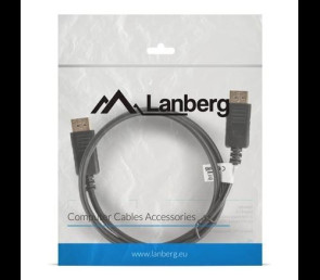Kabel DisplayPort Lanberg 1m 4K czarny wydajny do monitorów i TV