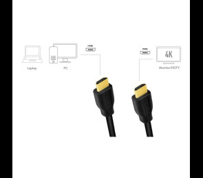 Kabel HDMI 4K/60Hz LogiLink 5m czarny wideo na HDMI