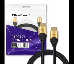 Kabel HDMI Qoltec v2.1 8K Ultra High Speed 60Hz 1m złoty