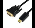Kabel LogiLink DisplayPort 1.2 do DVI 2m czarny wideo 1080p Kabel LogiLink DisplayPort 1.2 do DVI 2m czarny wideo 1080p