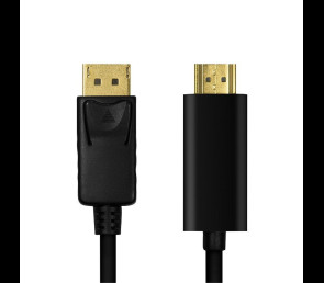 Kabel LogiLink DisplayPort 1.2 do HDMI 1.4 1m czarny 4K