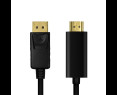Kabel LogiLink DisplayPort 1.2 do HDMI 1.4 1m czarny 4K Kabel LogiLink DisplayPort 1.2 do HDMI 1.4 1m czarny 4K