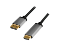 Kabel LogiLink DisplayPort do HDMI 4K 60Hz aluminiowy 2m Kabel LogiLink DisplayPort do HDMI 4K 60Hz aluminiowy 2m