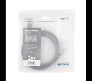 Kabel LogiLink DisplayPort do HDMI 4K 60Hz aluminiowy 2m