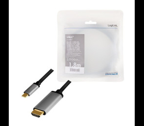 Kabel LogiLink USB-C do HDMI 4K 60Hz aluminiowy 1.8m