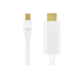 Kabel mini DisplayPort do HDMI 4K 1m biały LogiLink Kabel mini DisplayPort do HDMI 4K 1m biały LogiLink
