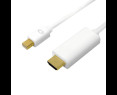 Kabel mini DisplayPort do HDMI 4K 1m biały LogiLink Kabel mini DisplayPort do HDMI 4K 1m biały LogiLink