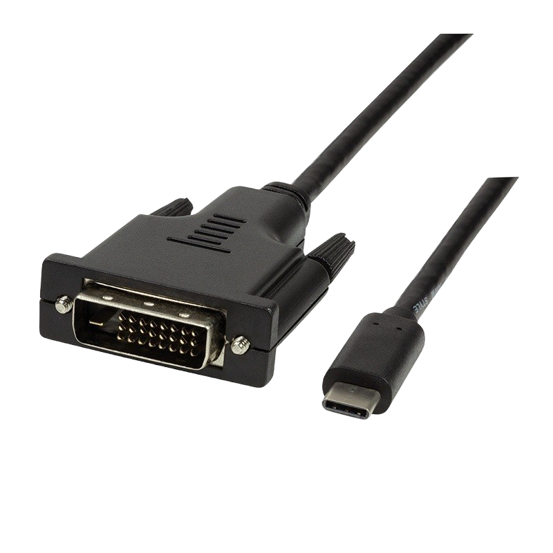 Kabel USB-C do DVI 3m wideo czarny LogiLink Kabel USB-C do DVI 3m wideo czarny LogiLink
