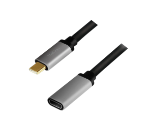 Kabel USB-C M/F 4K 60Hz aluminiowy 0.5m do wideo