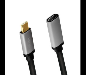 Kabel USB-C M/F 4K 60Hz aluminiowy 0.5m do wideo
