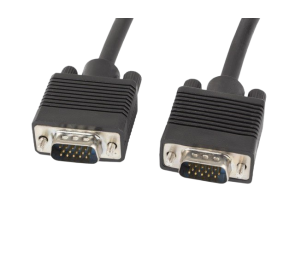 Kabel VGA 1.8m M/M czarny z ferrytowym rdzeniem premium Lanberg
