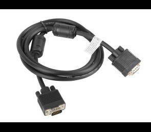 Kabel VGA 1.8m M/M czarny z ferrytowym rdzeniem premium Lanberg