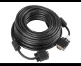 Kabel VGA Ferryt 15M Męski czarny premium z podwójnym ekranowaniem Kabel VGA Ferryt 15M Męski czarny premium z podwójnym ekranowaniem