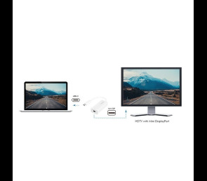 LogiLink Adapter USB-C do Mini DisplayPort 4K 60Hz biały