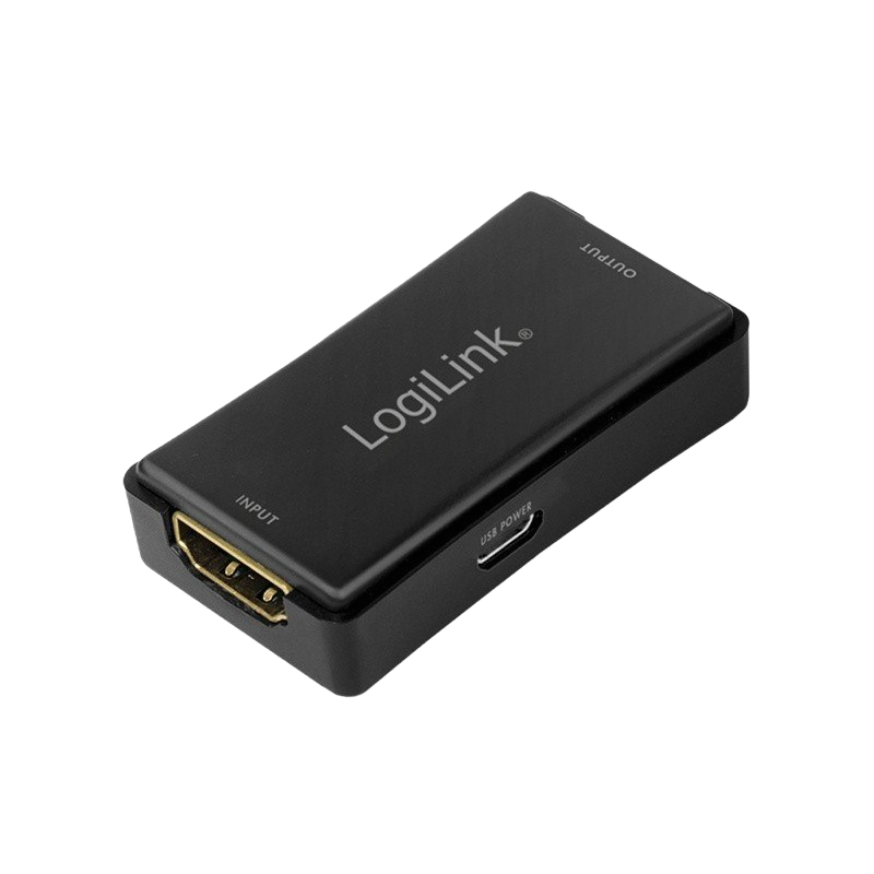 Repeater HDMI LogiLink 4K 60HZ 25m adapter czarny z HDCP 2.2 Repeater HDMI LogiLink 4K 60HZ 25m adapter czarny z HDCP 2.2
