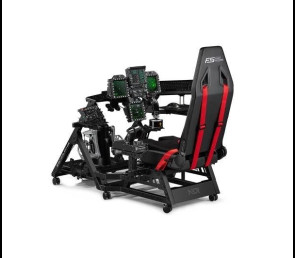 Fotel Flight Seat Pro czarny czerwony ergonomiczny fotel dla pilotów