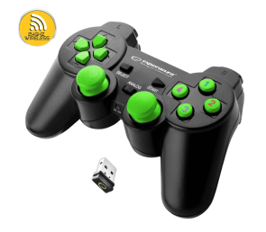 Gamepad Esperanza Gladiator bezprzewodowy 2.4GHz z wibracjami do PS3 i PC ergonomiczny