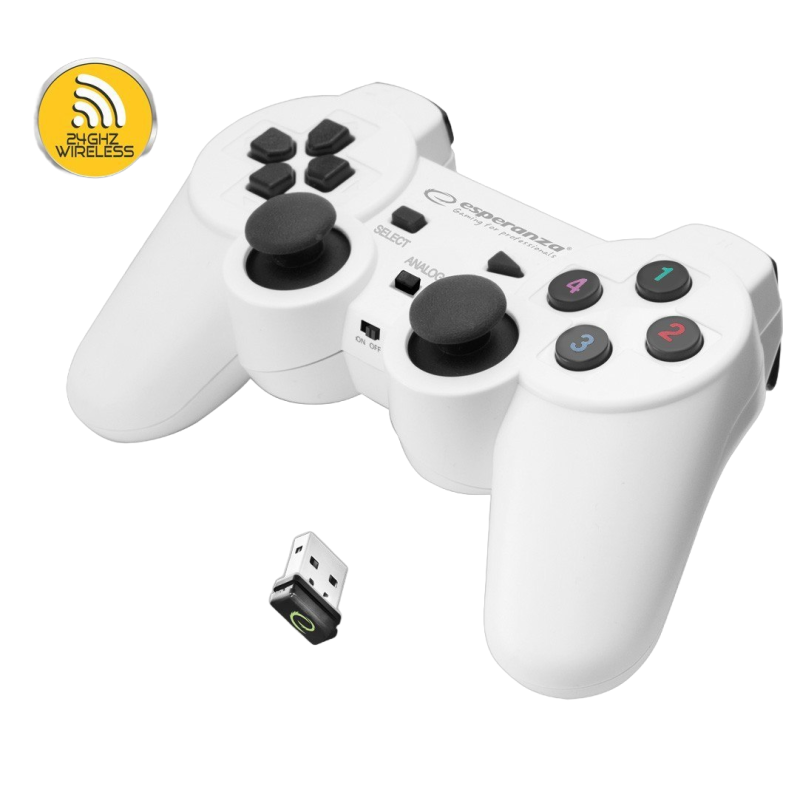Gamepad Esperanza Gladitor bezprzewodowy 2.4GHz PS3 PC z wibracjami Gamepad Esperanza Gladitor bezprzewodowy 2.4GHz PS3 PC z wibracjami