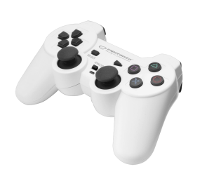 Gamepad Esperanza PS3 PC USB Trooper biało czarny ergonomicznym z wibracjami