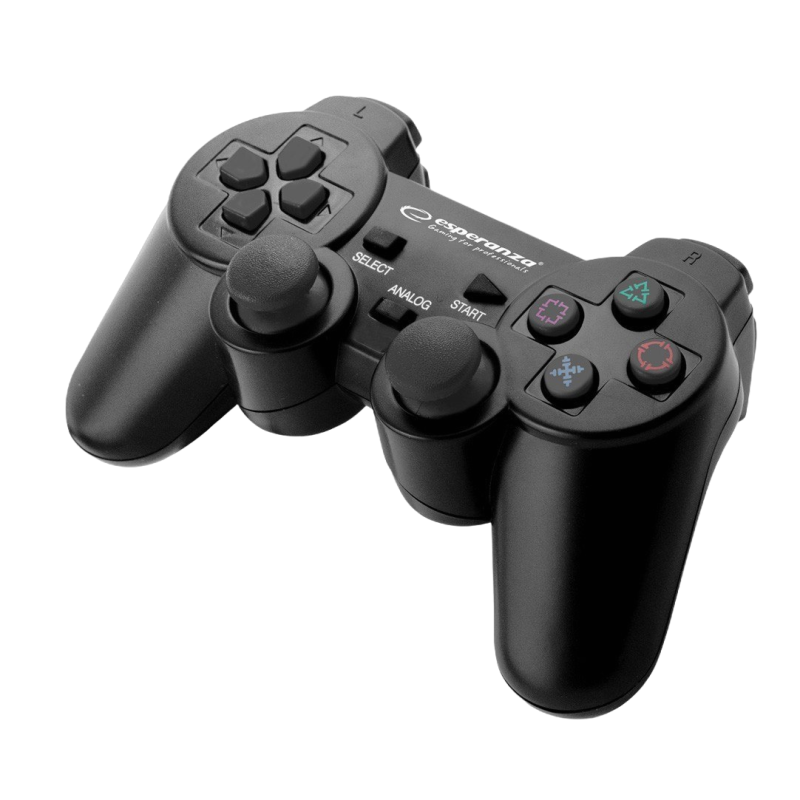 Gamepad Esperanza PS3 PC USB Trooper czarny ergonomiczny z wibracjami Gamepad Esperanza PS3 PC USB Trooper czarny ergonomiczny z wibracjami