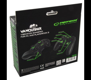 Gamepad Esperanza Vanquisher USB do PC PS3 ergonomiczny z wibracjami