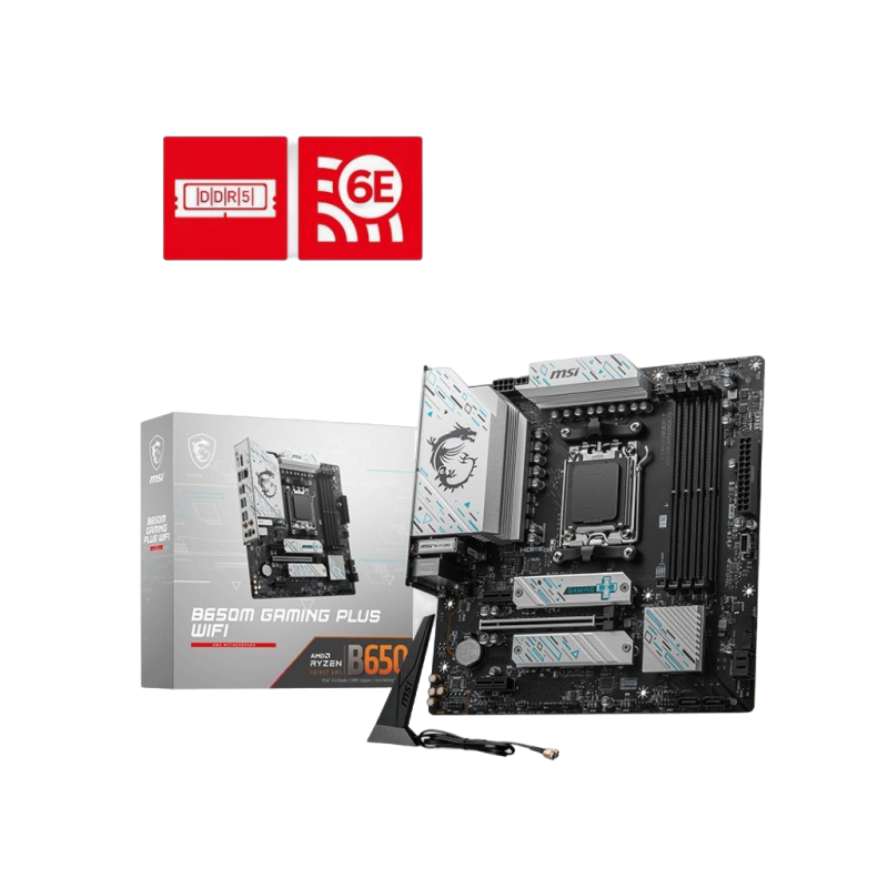 MSI Płyta główna B650M GAMING PLUS WIFI AM5 mATX z DDR5 i HDMI MSI Płyta główna B650M GAMING PLUS WIFI AM5 mATX z DDR5 i HDMI