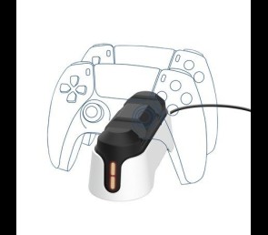 Trust Stacja ładująca GXT228 2xPAD PS5 podwójna czarno-biała