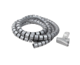 Opaska spiralna do kabli LogiLink 2,5m 25mm srebrna z narzędziem Opaska spiralna do kabli LogiLink 2,5m 25mm srebrna z narzędziem
