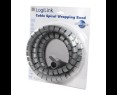 Opaska spiralna do kabli LogiLink 2,5m 25mm srebrna z narzędziem Opaska spiralna do kabli LogiLink 2,5m 25mm srebrna z narzędziem