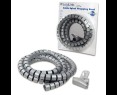Opaska spiralna do kabli LogiLink 2,5m 25mm srebrna z narzędziem Opaska spiralna do kabli LogiLink 2,5m 25mm srebrna z narzędziem