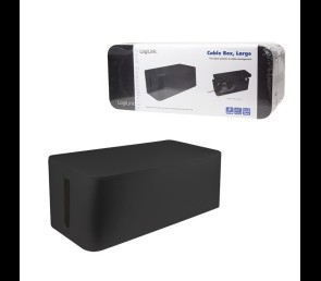 Organizer kabli LogiLink Cable Box czarny praktyczny pojemnik na kable