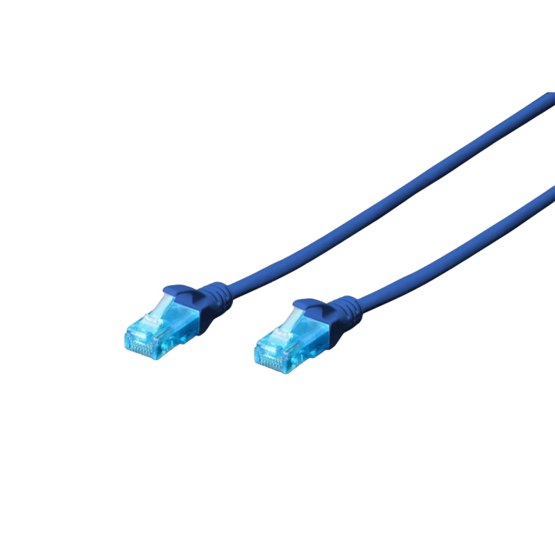 Digitus Patch cord U/UTP CAT 5e 1m niebieski kabel sieciowy LAN