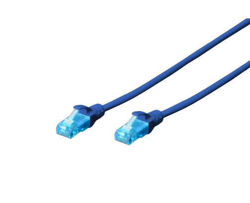 Digitus Patch cord U/UTP CAT 5e 1m niebieski kabel sieciowy LAN