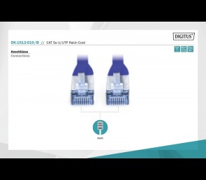 Digitus Patch cord U/UTP CAT 5e 1m niebieski kabel sieciowy LAN