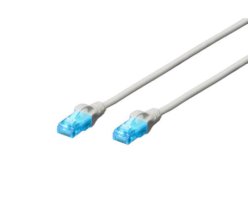 Kabel Digitus Patch cord U/UTP kat.5e 2m szary do sieci LAN