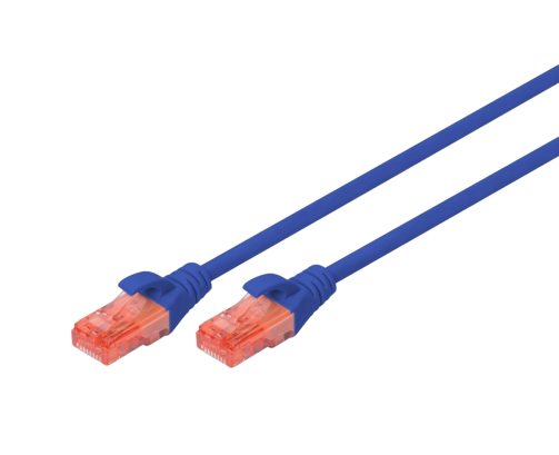 Kabel Digitus Patch cord U/UTP kat.6 PVC 3m niebieski sieciowy