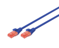 Kabel Digitus Patch cord U/UTP kat.6 PVC 3m niebieski sieciowy Kabel Digitus Patch cord U/UTP kat.6 PVC 3m niebieski sieciowy