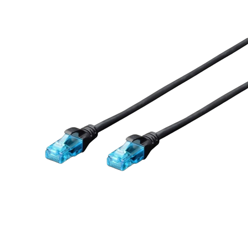 Kabel Digitus U/UTP kat.5e 1m czarny LAN do sieci Kabel Digitus U/UTP kat.5e 1m czarny LAN do sieci