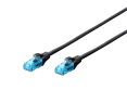 Kabel Digitus U/UTP kat.5e 1m czarny LAN do sieci Kabel Digitus U/UTP kat.5e 1m czarny LAN do sieci