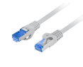 Kabel Lanberg Patchcord 1m CAT 6a S/FTP szary sieciowy Kabel Lanberg Patchcord 1m CAT 6a S/FTP szary sieciowy