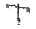 Uchwyt biurkowy Digitus 2xLCD 32 max. obrotowy czarny ergonomiczny Uchwyt biurkowy Digitus 2xLCD 32 max. obrotowy czarny ergonomiczny