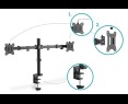 Uchwyt biurkowy Digitus 2xLCD 32 max. obrotowy czarny ergonomiczny Uchwyt biurkowy Digitus 2xLCD 32 max. obrotowy czarny ergonomiczny