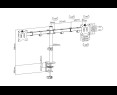 Uchwyt biurkowy Digitus 2xLCD 32 max. obrotowy czarny ergonomiczny Uchwyt biurkowy Digitus 2xLCD 32 max. obrotowy czarny ergonomiczny
