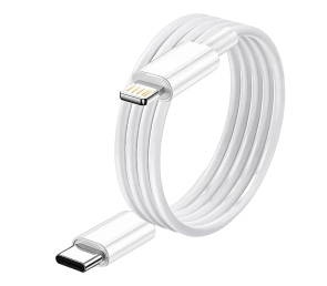 Kabel do ładowania iPhone iPad USB-C Lightning 1m transfer danych biały