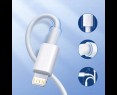 Kabel do ładowania iPhone iPad USB-C Lightning 1m transfer danych biały Kabel do ładowania iPhone iPad USB-C Lightning 1m transfer danych biały