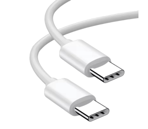 Kabel do ładowania smartfona tabletu USB-C USB-C 1m biały transfer danych